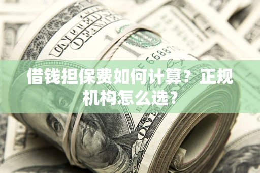 北京借钱担保费如何计算？正规机构怎么选？
