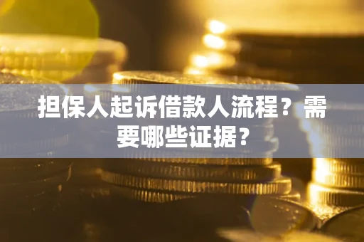 北京担保人起诉借款人流程?需要哪些证据? 北京担保人起诉借款人流程?需要哪些证据?