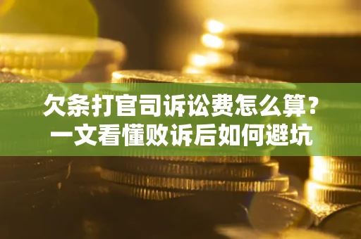 北京欠条打官司诉讼费怎么算？一文看懂败诉后如何避坑